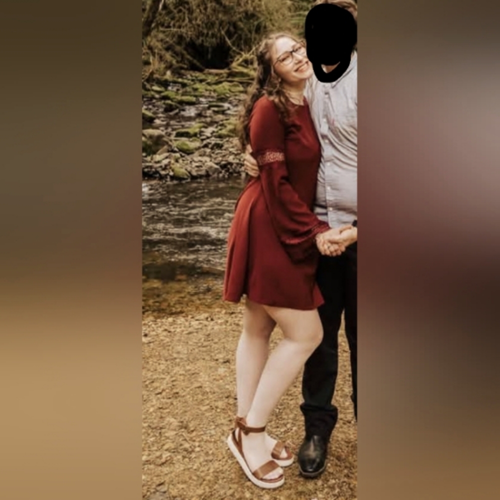 Burgundy Long Sleeve Dress